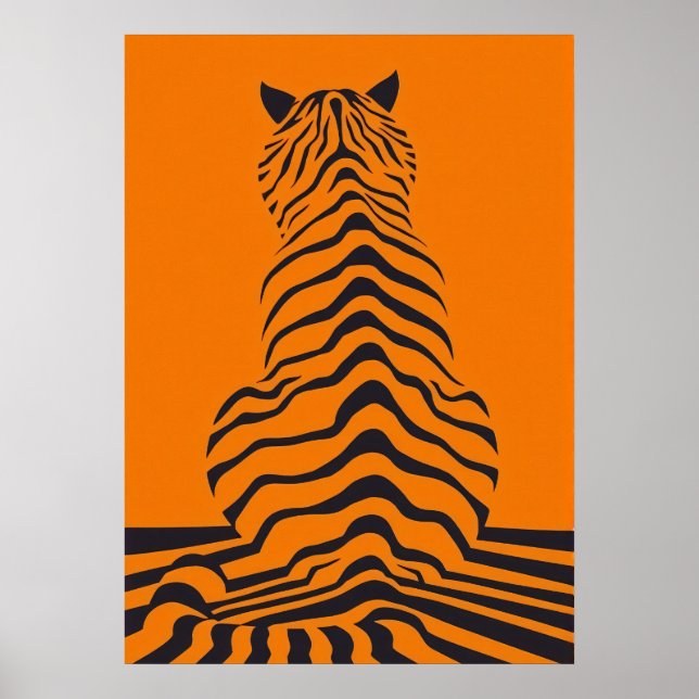 Poster Tigres Minimalistas (Frente)