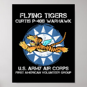 Poster Tigres Voadores Curtis P-40b Warhawk 2 Air War
