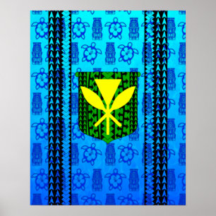 Pôster Tiki Kanaka Maoli Tribal