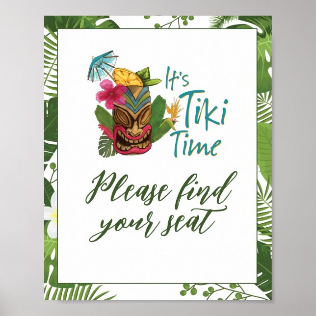 Poster Tiki Time Luau Summer (Frente)