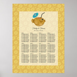 Poster Tiki Time Luau Summer Beach Weding