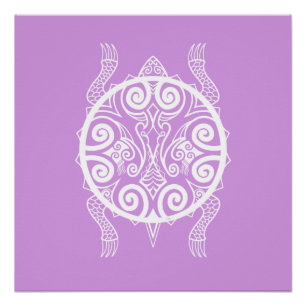 Pôster Tiki Warrior Turtle Tattoo