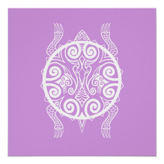 Pôster Tiki Warrior Turtle Tattoo (Frente)