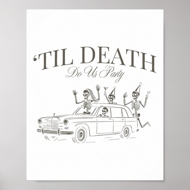 Poster Til Death Do U Party Halloween Chelorette Matchin (Frente)