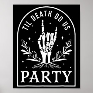 Poster Til Death Do U Party Retro Halloween Bachelorette
