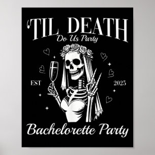 Poster Til Death Do U Party Retro Halloween Bachelorette