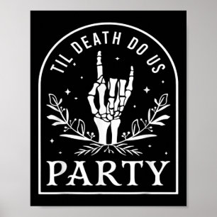 Poster Til Death Do U Party Retro Halloween Bychelorette