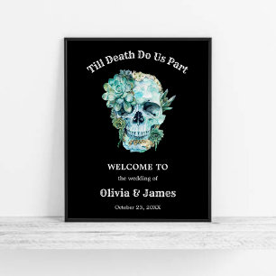 Poster Til Death Do Us Part Halloween Wedding Welcome