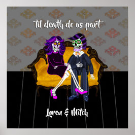 Poster Til Death Nos Part Sugar Skull Casal