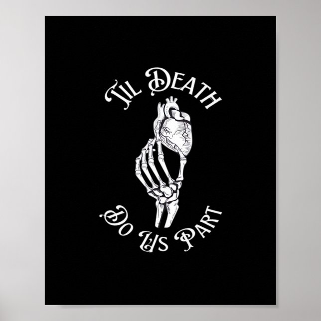 Poster Til Death Nos Parte Da Mão Do Esqueleto Segurando  (Frente)