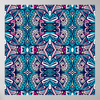 Tiled ethnic pattern. Abstract geometric mosaic vi