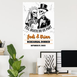 Poster Till Death Do Us Part Halloween Wedding Hanging