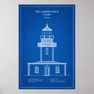 Poster Tillamook Rock Lighthouse - Oregon - AD