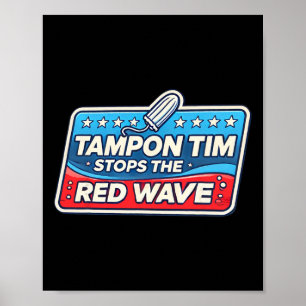 Poster Tim Governador Tim Walz Engraçado Político