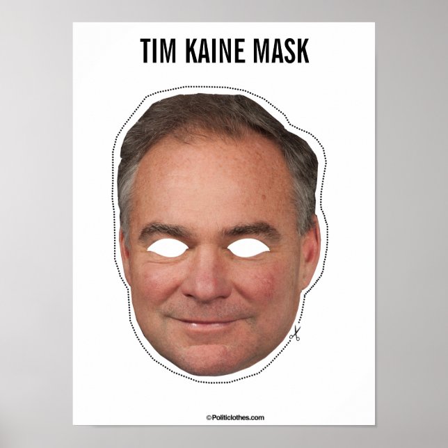 Poster Tim Kaine Mask Cutout (Frente)