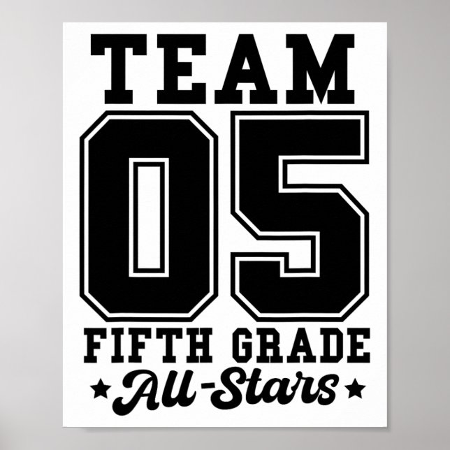 Poster Time da Equipe de Todos as Estrelas da 5ª Série de (Frente)
