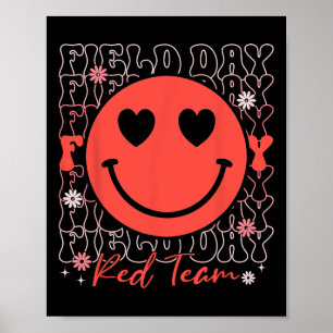 Poster Time de Campo Vermelho Sorriso Face Dia de Campo J