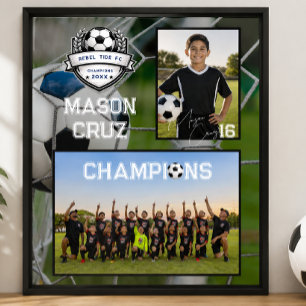 Poster Time de Futebol Parceiro de Memória de Foto