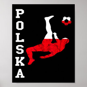 Poster Time de Futebol Polska Orgulho Polonês Raízes Polo
