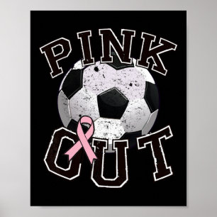 Poster Time de Futebol Rosa Outubro Rosa