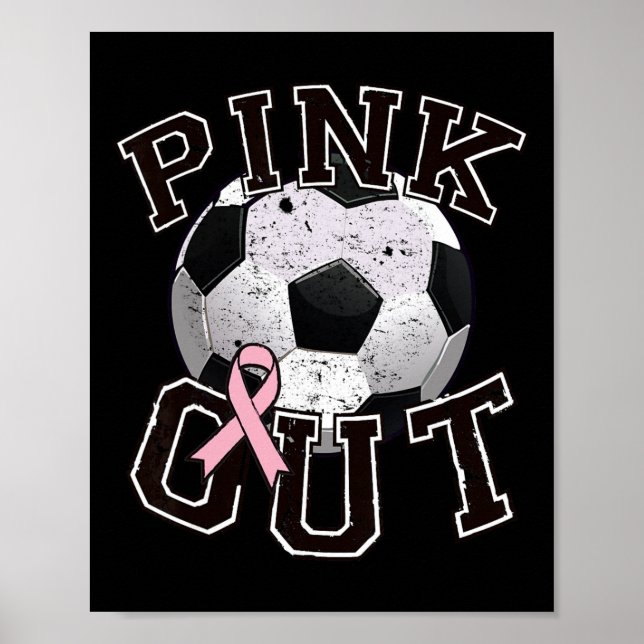 Poster Time de Futebol Rosa Outubro Rosa (Frente)