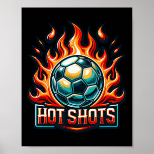 Poster Time de Futebol Tiros Quentes 