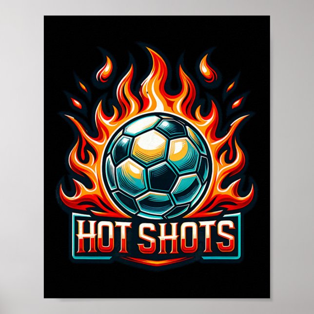 Poster Time de Futebol Tiros Quentes  (Frente)