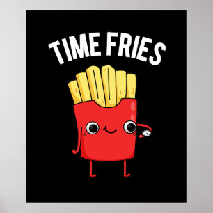 Poster Time Fries Engraçados Fries Franceses Jogam Dark B