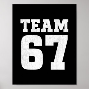 Poster Time Seis Sete 6 7 Meme Divertido Aura 67 Camiseta