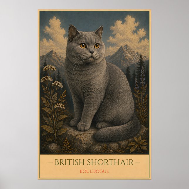 Poster Timeless Charm: British Shorthair (Frente)