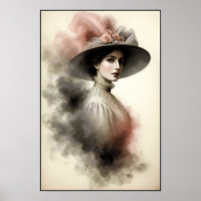 Poster Timeless Elegance In Smoky Portrait (Frente)