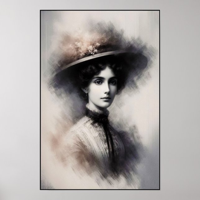 Poster Timeless Elegance In Smoky Portrait (Frente)