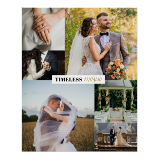 Pôster Timeless Wedding Customizable Collage