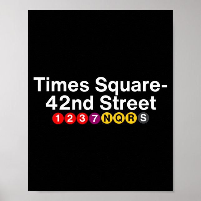 Poster Times Square New York Subway Station Signs, Nyc Tr (Frente)