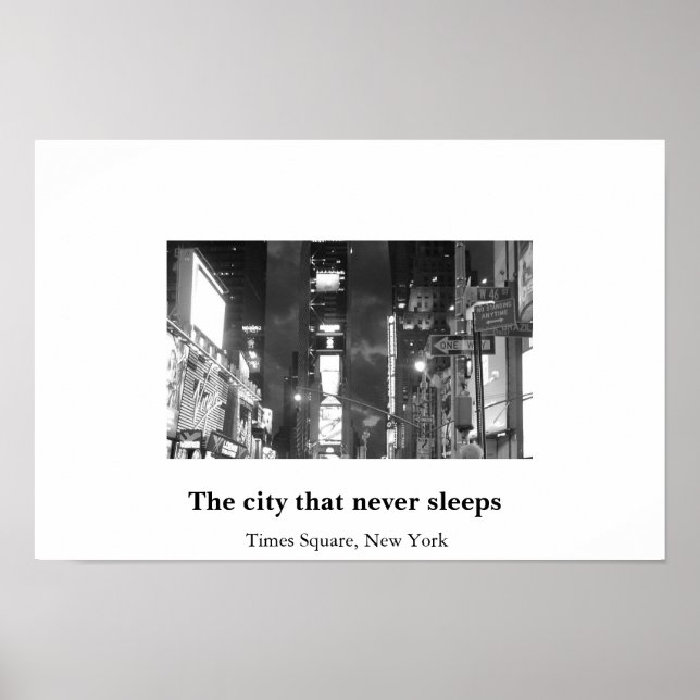 Poster Times Square, NY (Frente)