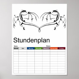Poster Timetable do Dragão Voador Simples
