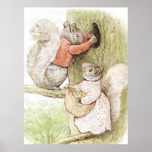 Poster Timmy Tiptoes e Goody Squirrel por Beatrix Potter