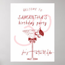 Tini Bit Arco Mais Antigo Cherry Martini Aniversár