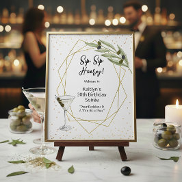 Poster Tini Bit Of Fun Martini Soirée Welcome Sign