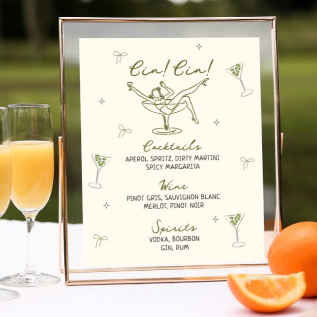 Poster Tini Bit Older Quirky Mão Desenhada Menu Aniversár (Criador carregado)