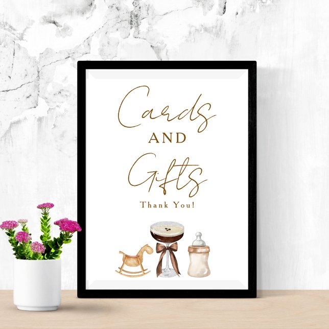 Poster Tini One Espresso Martini Cartões Presentes Chá de (Criador carregado)
