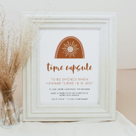 Poster TINLEY Boho primeiro aniversario Arco-Íris Tempo C