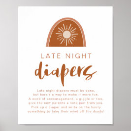 Poster TINLEY Terracotta Rainbow Fraldas Noturnas Tardes