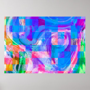 Poster Tinta como ilustração gráfica. A bela Gl de Cor
