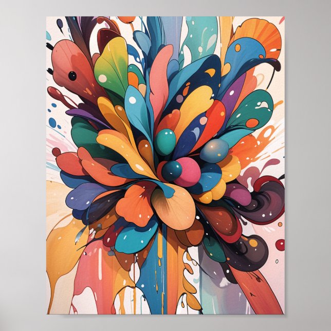 Poster Tinta de água com flutuação (Frente)