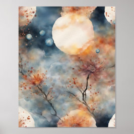 Poster Tinta de água com flutuação