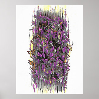 Poster Tinta de tempestade do Techno