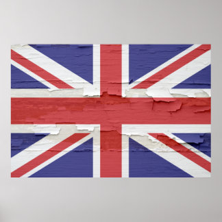 Poster Tinta de Union Jack Weathered
