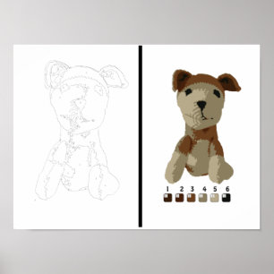 Poster - Tinta do Cão de Brinquedo por Número