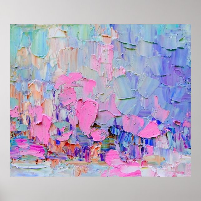 Poster Tinta em relevo expressa na canvas, criada com (Frente)